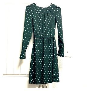 Forest Green Polka Dot Dress